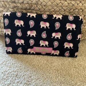 Vera Bradley cover for checkbook, calendar, pictures, coupons, cards.